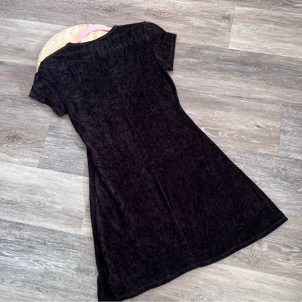 RARE vintage 1995 Mickey & Co little black velvet dress w/ rhinestone Disney - Picture 9 of 9